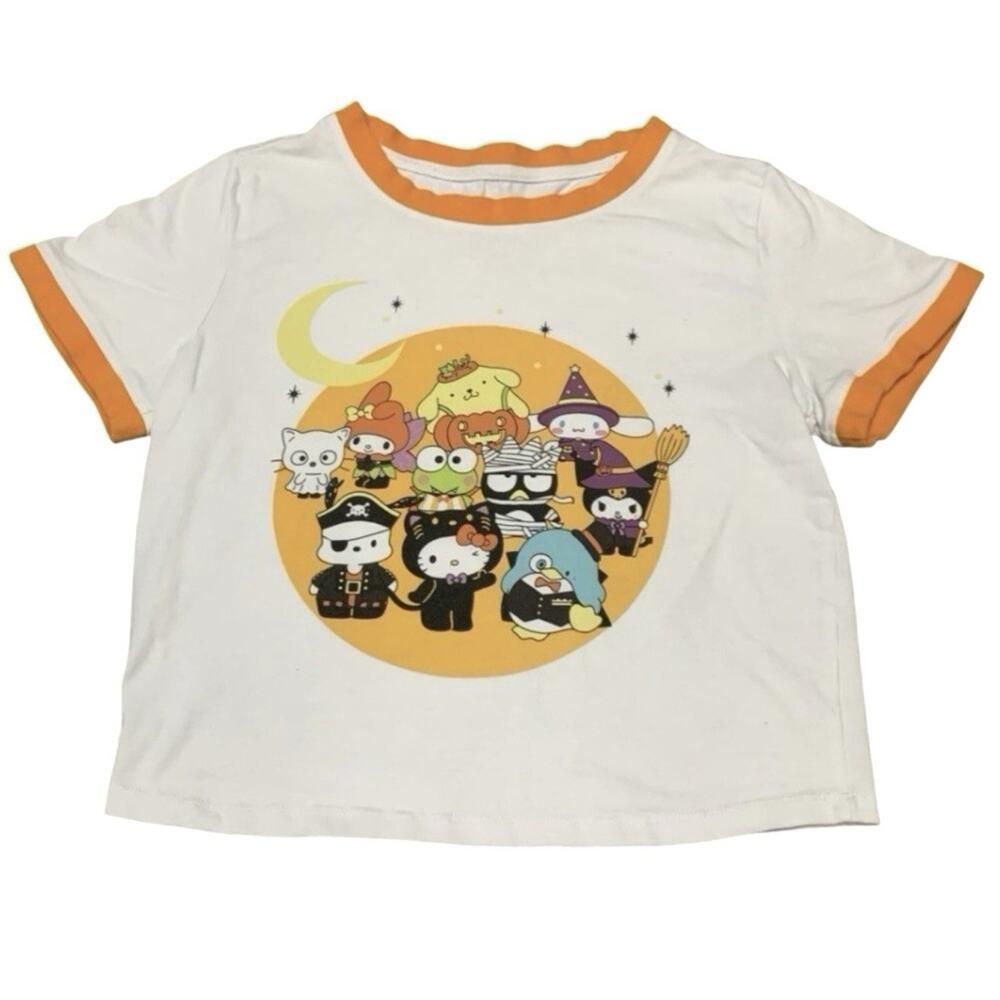 Hot Topic Hello Kitty Friends Halloween Ringer Tee Women’s Small Sanrio